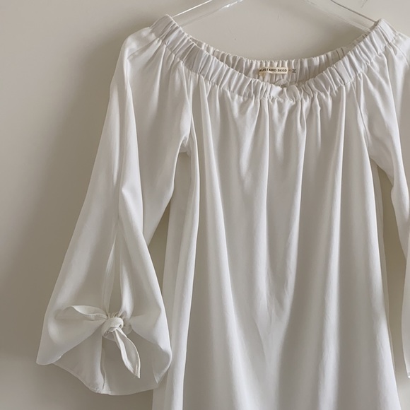 *NWOT* Mustard Seed 3/4 Sleeve Off-Shoulder Blouse - Picture 12 of 15